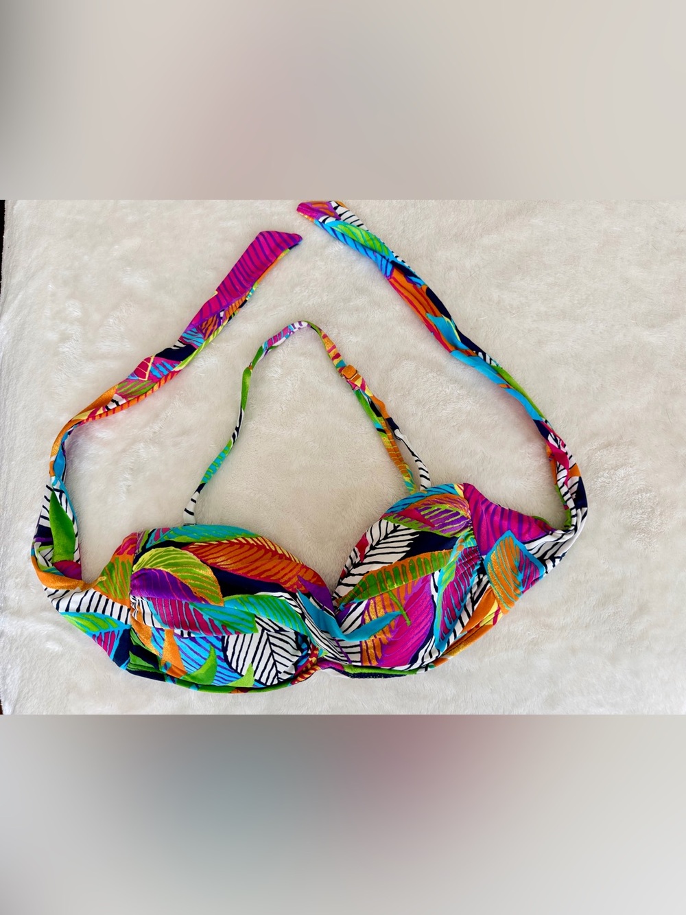 Anne Cole Signature Swimsuit Top in Multicolor Tropical Print